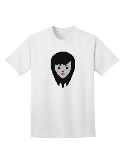 Cute Pixel Vampire Female Adult T-Shirt-Mens T-Shirt-TooLoud-White-Small-Davson Sales