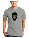 Cute Pixel Vampire Female Adult V-Neck T-shirt-Mens V-Neck T-Shirt-TooLoud-HeatherGray-Small-Davson Sales