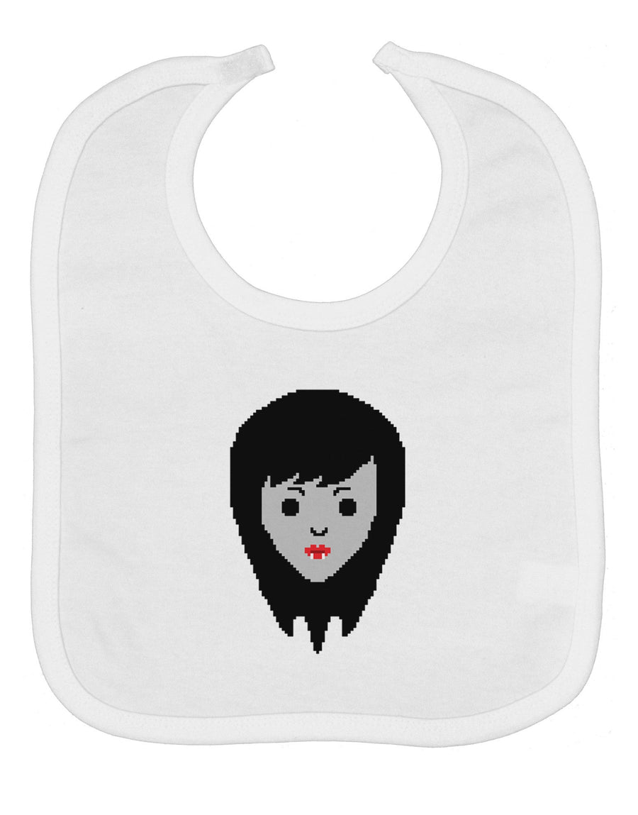 Cute Pixel Vampire Female Baby Bib