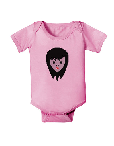 Cute Pixel Vampire Female Baby Romper Bodysuit-Baby Romper-TooLoud-Pink-06-Months-Davson Sales