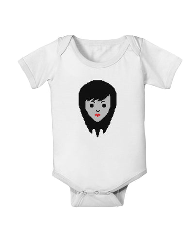 Cute Pixel Vampire Female Baby Romper Bodysuit-Baby Romper-TooLoud-White-06-Months-Davson Sales