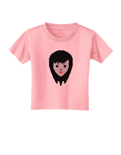 Cute Pixel Vampire Female Toddler T-Shirt-Toddler T-Shirt-TooLoud-Candy-Pink-2T-Davson Sales