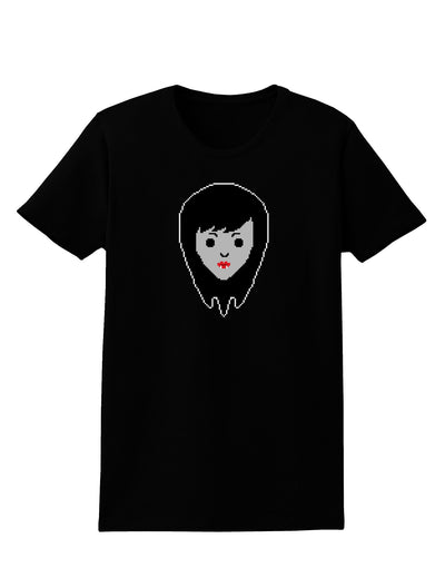 Cute Pixel Vampire Female Womens Dark T-Shirt-TooLoud-Black-X-Small-Davson Sales