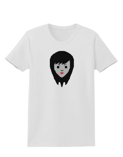 Cute Pixel Vampire Female Womens T-Shirt-Womens T-Shirt-TooLoud-White-X-Small-Davson Sales