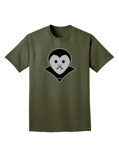 Cute Pixel Vampire Male Adult Dark T-Shirt-Mens T-Shirt-TooLoud-Military-Green-Small-Davson Sales