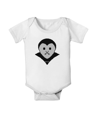 Cute Pixel Vampire Male Baby Romper Bodysuit-Baby Romper-TooLoud-White-06-Months-Davson Sales