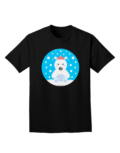 Cute Polar Bear - Christmas Adult Dark T-Shirt by TooLoud-Mens T-Shirt-TooLoud-Black-Small-Davson Sales