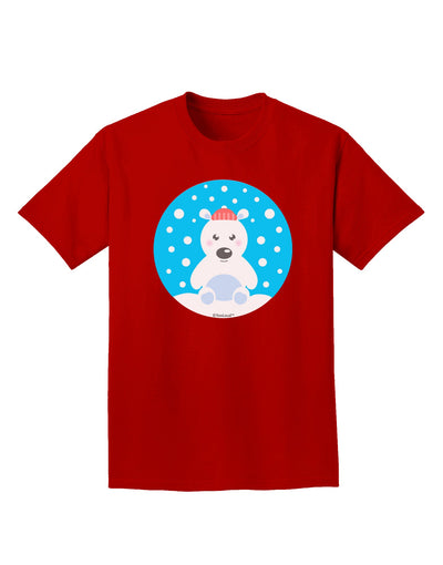 Cute Polar Bear - Christmas Adult Dark T-Shirt by TooLoud-Mens T-Shirt-TooLoud-Red-Small-Davson Sales