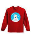 Cute Polar Bear - Christmas Adult Long Sleeve Dark T-Shirt by TooLoud-TooLoud-Red-Small-Davson Sales