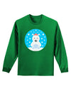 Cute Polar Bear - Christmas Adult Long Sleeve Dark T-Shirt by TooLoud-TooLoud-Kelly-Green-Small-Davson Sales