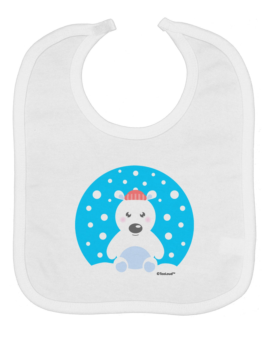 Cute Polar Bear - Christmas Baby Bib by TooLoud