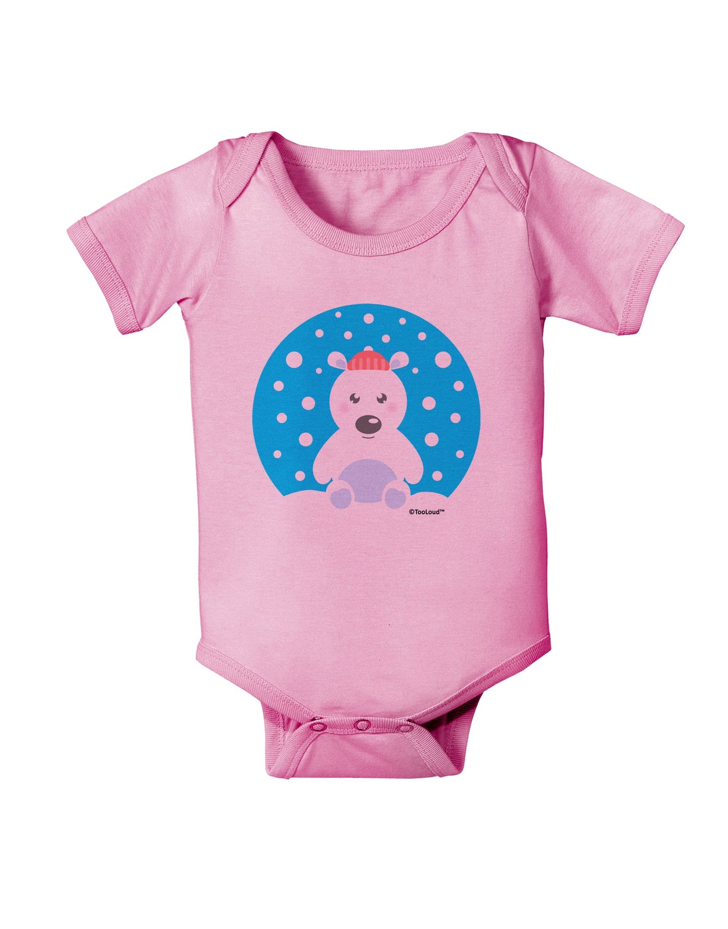 Cute Polar Bear - Christmas Baby Romper Bodysuit by TooLoud-Baby Romper-TooLoud-Light-Pink-06-Months-Davson Sales