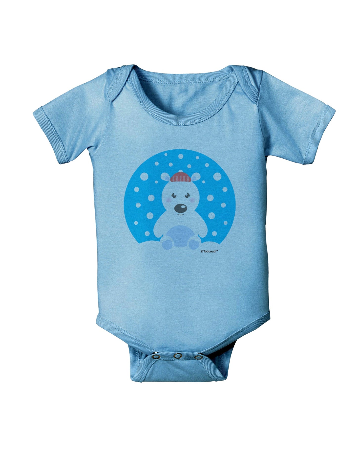 Cute Polar Bear - Christmas Baby Romper Bodysuit by TooLoud-Baby Romper-TooLoud-Light-Blue-06-Months-Davson Sales