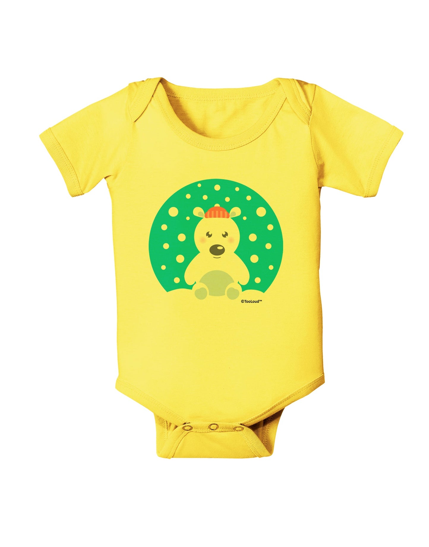 Cute Polar Bear - Christmas Baby Romper Bodysuit by TooLoud-Baby Romper-TooLoud-Yellow-06-Months-Davson Sales