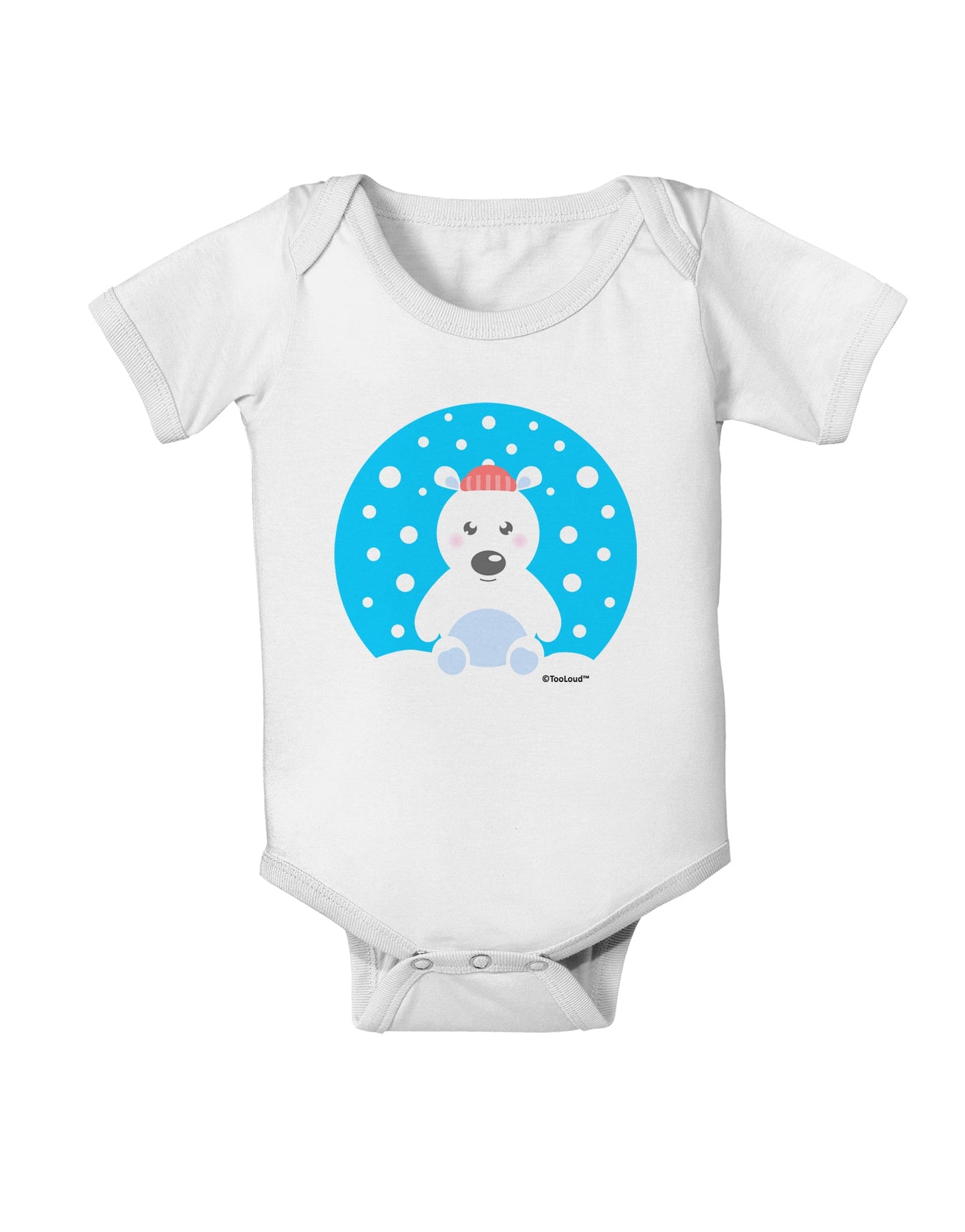 Cute Polar Bear - Christmas Baby Romper Bodysuit by TooLoud-Baby Romper-TooLoud-White-06-Months-Davson Sales