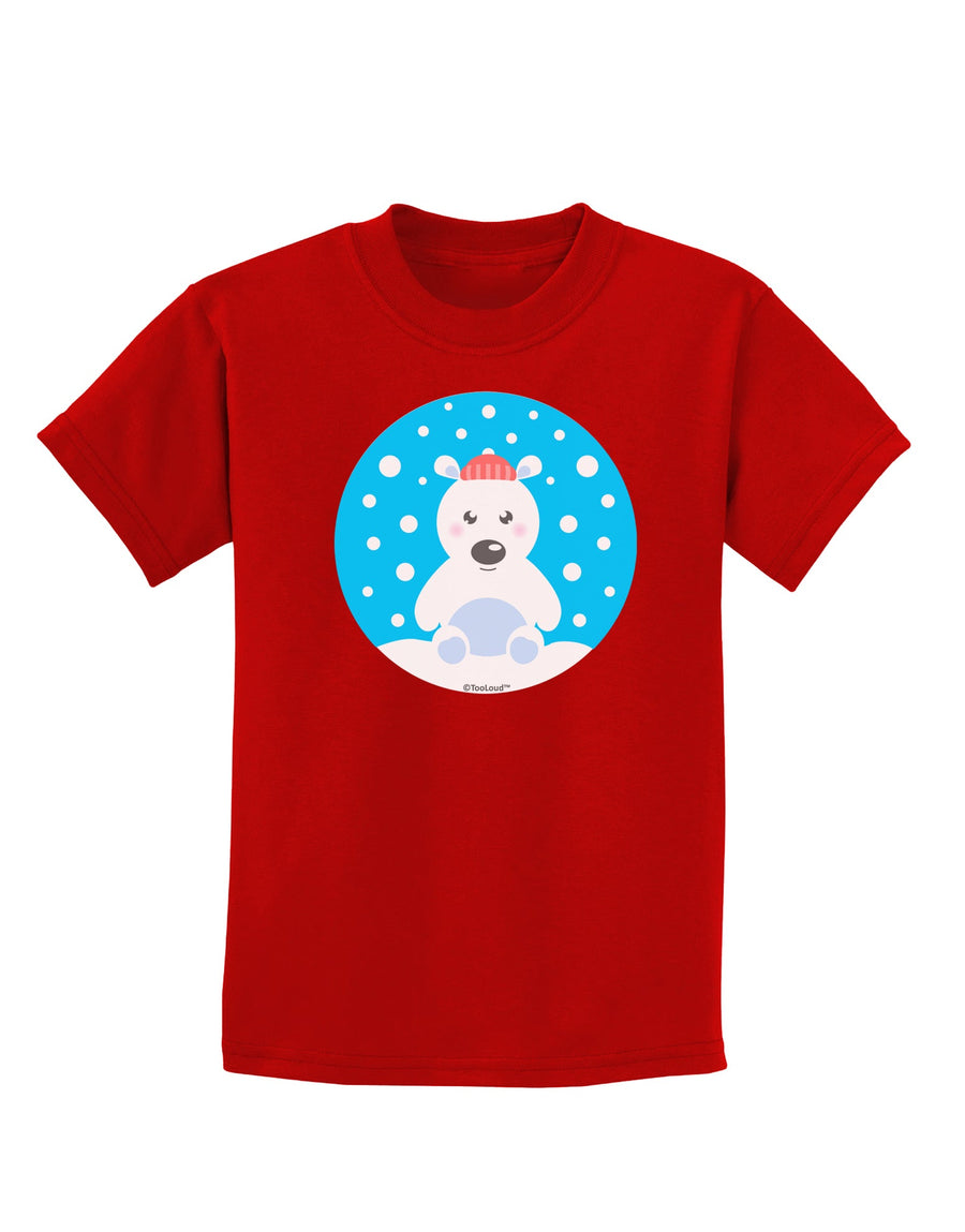 Cute Polar Bear - Christmas Childrens Dark T-Shirt by TooLoud-Childrens T-Shirt-TooLoud-Black-X-Small-Davson Sales