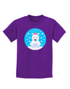 Cute Polar Bear - Christmas Childrens Dark T-Shirt by TooLoud-Childrens T-Shirt-TooLoud-Purple-X-Small-Davson Sales