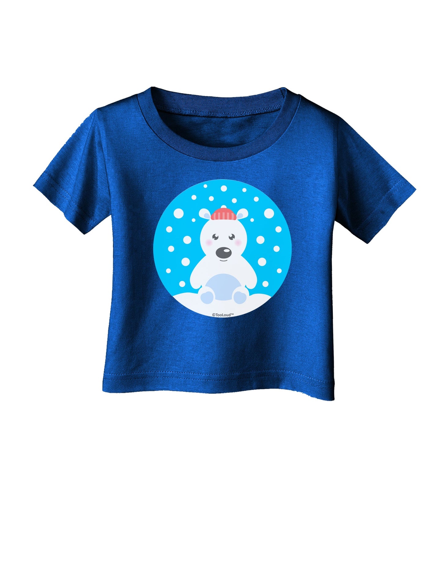 Cute Polar Bear - Christmas Infant T-Shirt Dark by TooLoud-Infant T-Shirt-TooLoud-Red-06-Months-Davson Sales