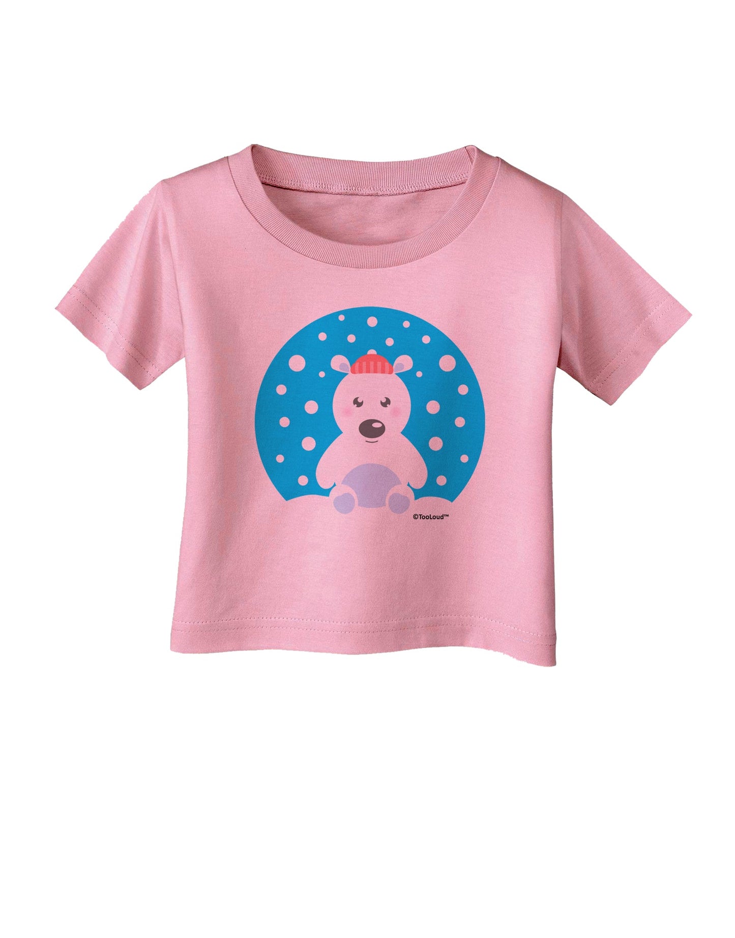 Cute Polar Bear - Christmas Infant T-Shirt by TooLoud-Infant T-Shirt-TooLoud-Candy-Pink-06-Months-Davson Sales