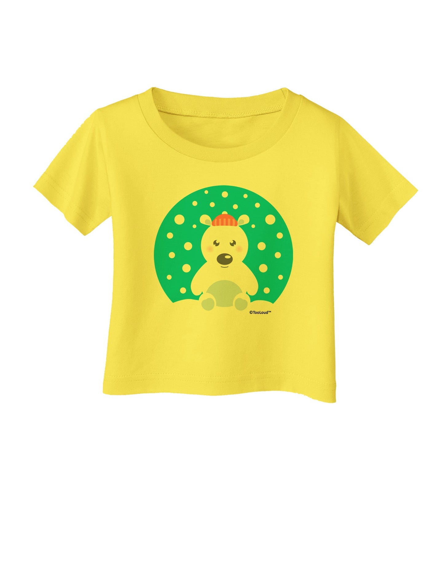 Cute Polar Bear - Christmas Infant T-Shirt by TooLoud-Infant T-Shirt-TooLoud-Yellow-06-Months-Davson Sales