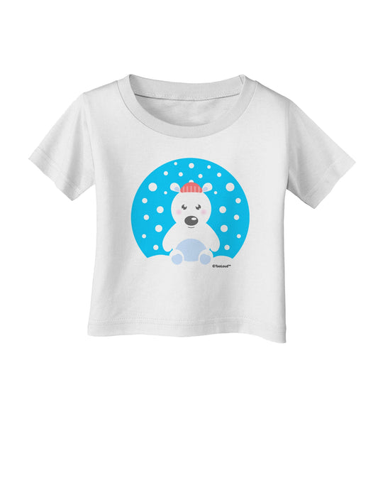 Cute Polar Bear - Christmas Infant T-Shirt by TooLoud-Infant T-Shirt-TooLoud-White-06-Months-Davson Sales