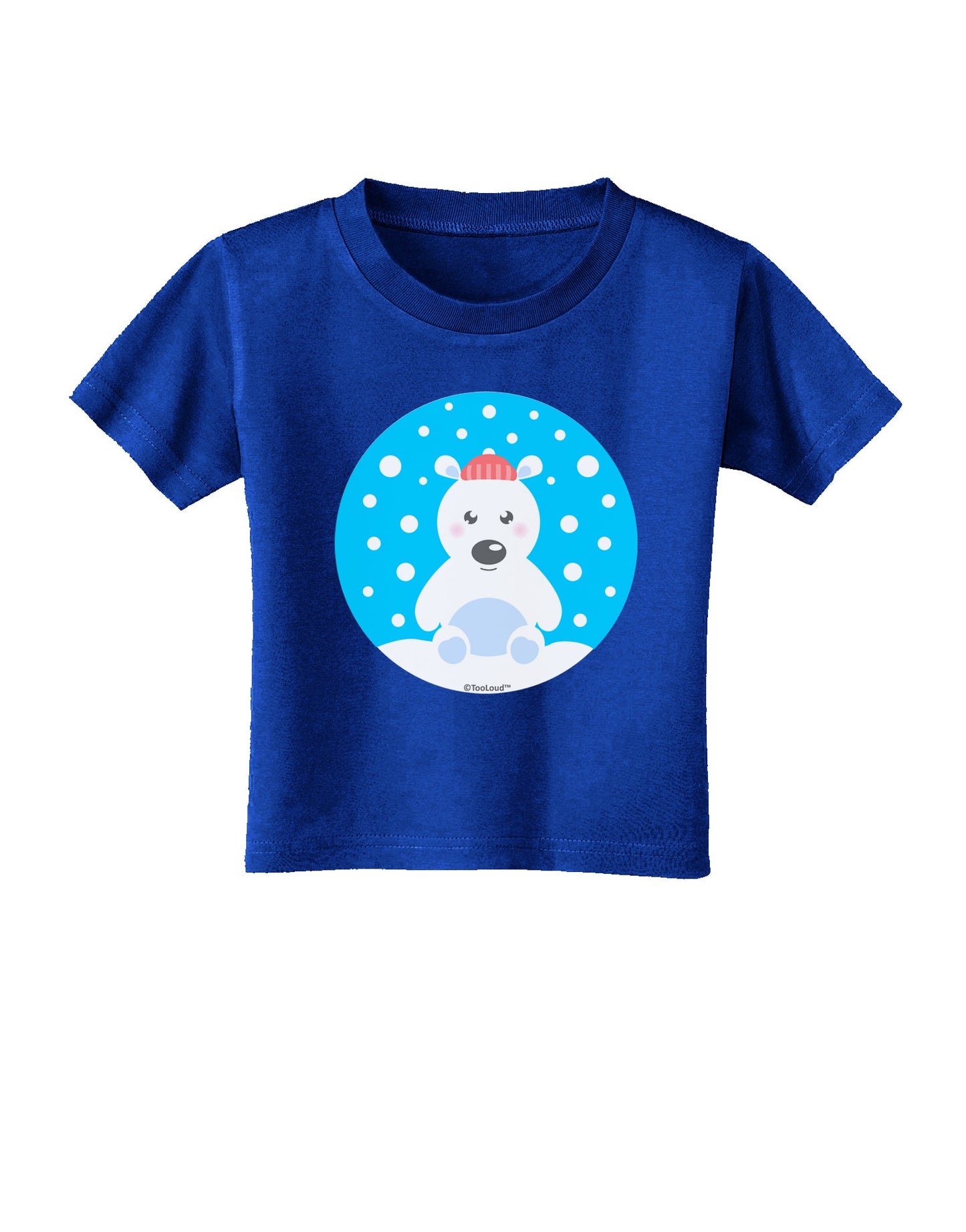 Cute Polar Bear - Christmas Toddler T-Shirt Dark by TooLoud-Toddler T-Shirt-TooLoud-Red-2T-Davson Sales