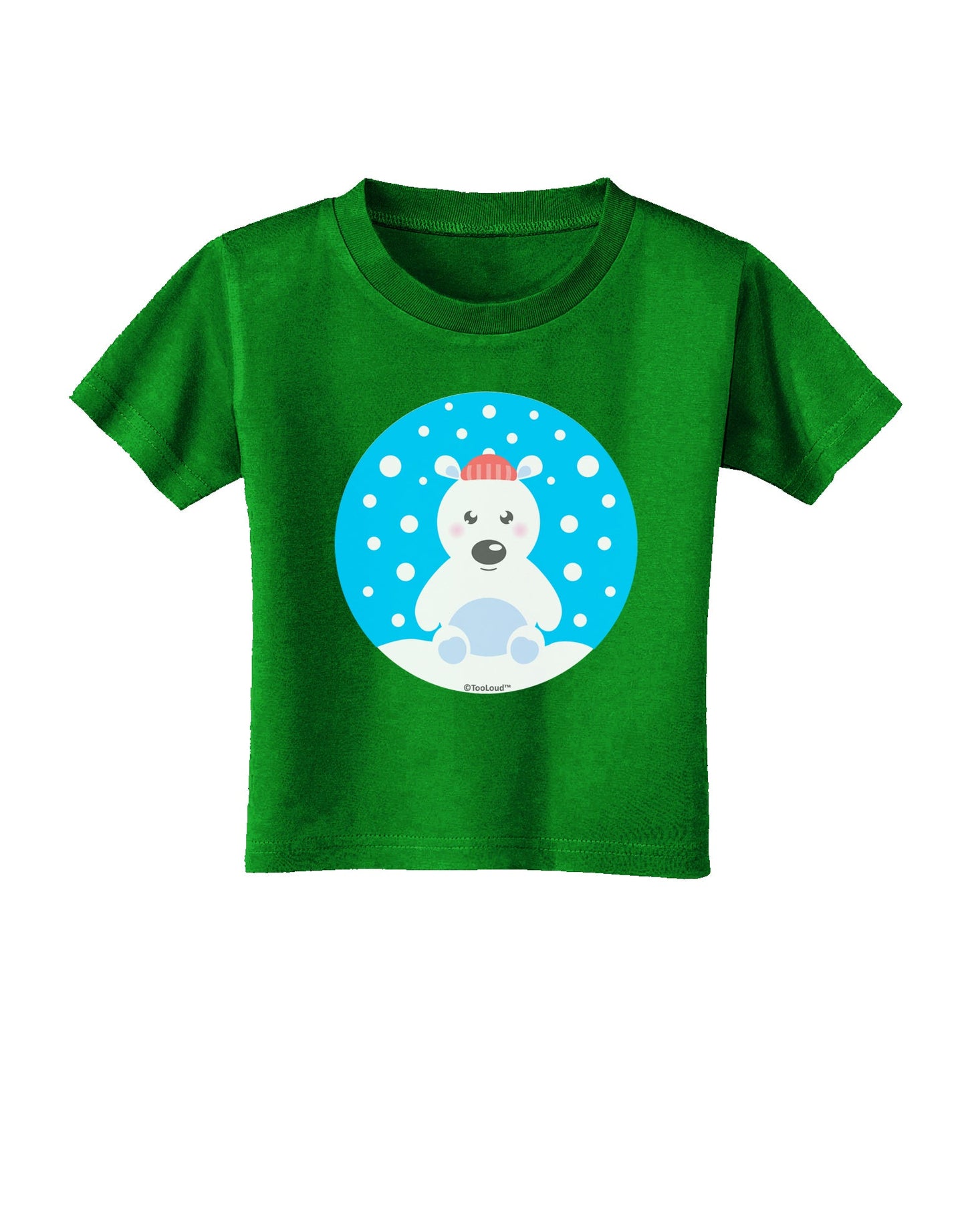 Cute Polar Bear - Christmas Toddler T-Shirt Dark by TooLoud-Toddler T-Shirt-TooLoud-Royal-Blue-2T-Davson Sales