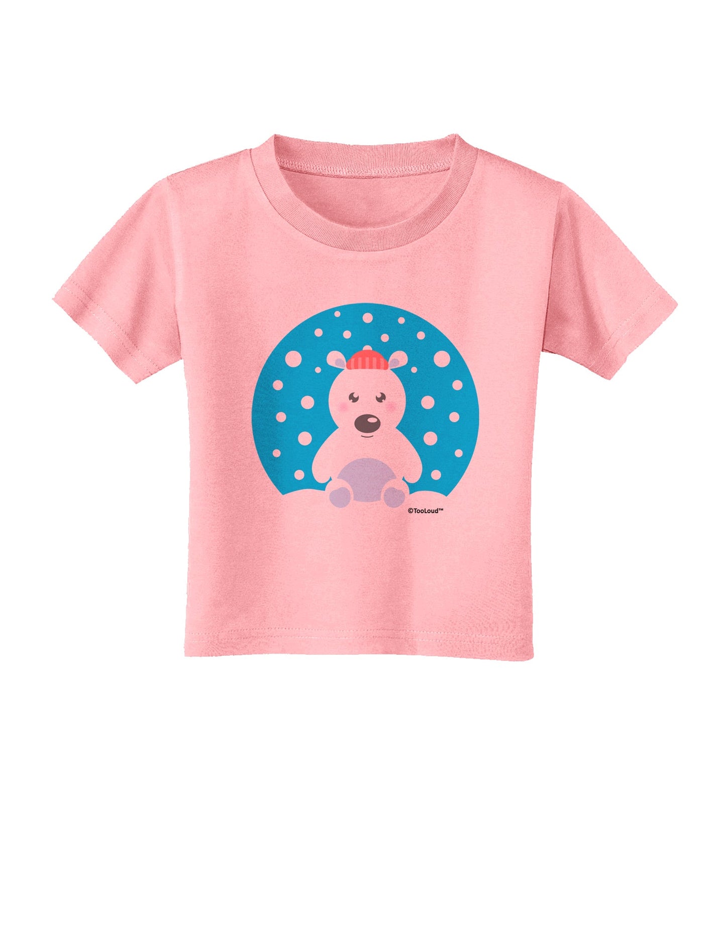 Cute Polar Bear - Christmas Toddler T-Shirt by TooLoud-Toddler T-Shirt-TooLoud-Candy-Pink-2T-Davson Sales