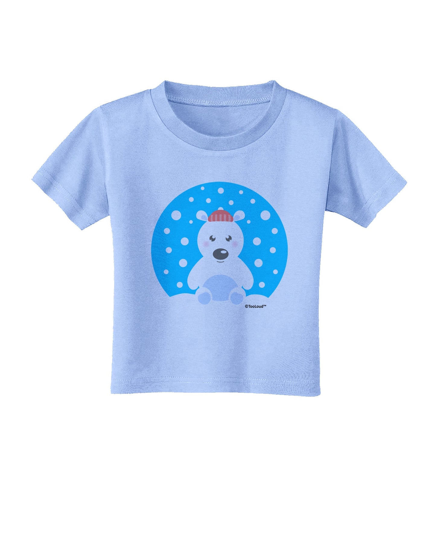 Cute Polar Bear - Christmas Toddler T-Shirt by TooLoud-Toddler T-Shirt-TooLoud-Aquatic-Blue-2T-Davson Sales