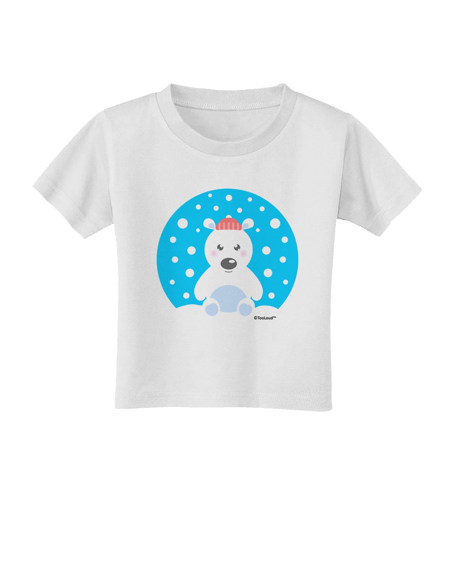 Cute Polar Bear - Christmas Toddler T-Shirt by TooLoud-Toddler T-Shirt-TooLoud-White-2T-Davson Sales