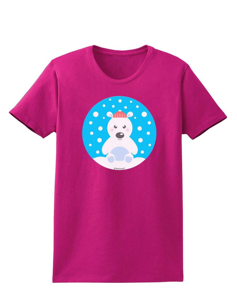 Cute Polar Bear - Christmas Womens Dark T-Shirt by TooLoud-Womens T-Shirt-TooLoud-Black-X-Small-Davson Sales