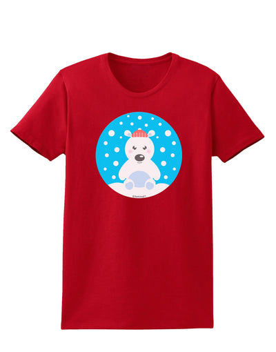 Cute Polar Bear - Christmas Womens Dark T-Shirt by TooLoud-Womens T-Shirt-TooLoud-Red-X-Small-Davson Sales
