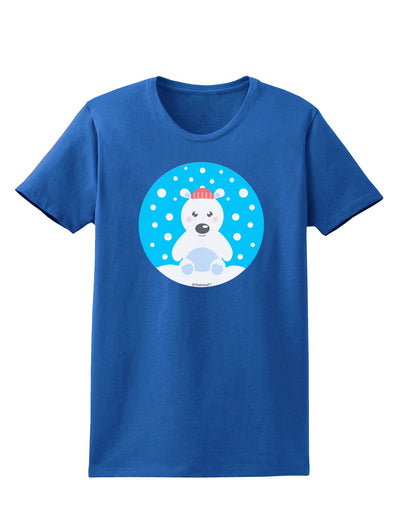 Cute Polar Bear - Christmas Womens Dark T-Shirt by TooLoud-Womens T-Shirt-TooLoud-Royal-Blue-X-Small-Davson Sales