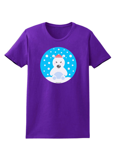 Cute Polar Bear - Christmas Womens Dark T-Shirt by TooLoud-Womens T-Shirt-TooLoud-Purple-X-Small-Davson Sales