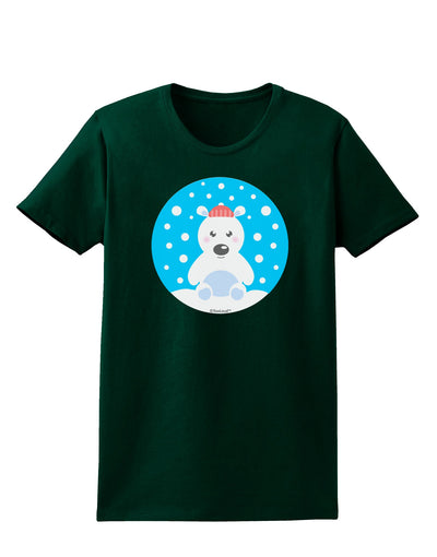 Cute Polar Bear - Christmas Womens Dark T-Shirt by TooLoud-Womens T-Shirt-TooLoud-Forest-Green-Small-Davson Sales