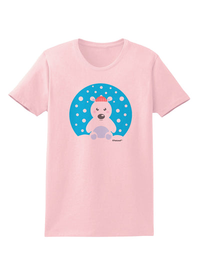 Cute Polar Bear - Christmas Womens T-Shirt by TooLoud-Womens T-Shirt-TooLoud-PalePink-X-Small-Davson Sales