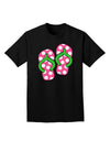 Cute Polka Dot Flip Flops - Pink and Green Adult Dark T-Shirt-Mens T-Shirt-TooLoud-Black-Small-Davson Sales