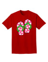 Cute Polka Dot Flip Flops - Pink and Green Adult Dark T-Shirt-Mens T-Shirt-TooLoud-Red-Small-Davson Sales