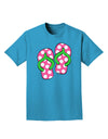 Cute Polka Dot Flip Flops - Pink and Green Adult Dark T-Shirt-Mens T-Shirt-TooLoud-Turquoise-Small-Davson Sales