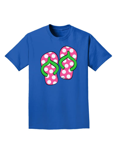 Cute Polka Dot Flip Flops - Pink and Green Adult Dark T-Shirt-Mens T-Shirt-TooLoud-Royal-Blue-Small-Davson Sales