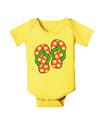 Cute Polka Dot Flip Flops - Pink and Green Baby Romper Bodysuit-Baby Romper-TooLoud-Yellow-06-Months-Davson Sales