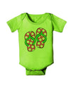 Cute Polka Dot Flip Flops - Pink and Green Baby Romper Bodysuit-Baby Romper-TooLoud-Lime-Green-06-Months-Davson Sales