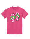 Cute Polka Dot Flip Flops - Pink and Green Childrens Dark T-Shirt-Childrens T-Shirt-TooLoud-Sangria-X-Small-Davson Sales