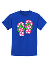 Cute Polka Dot Flip Flops - Pink and Green Childrens Dark T-Shirt-Childrens T-Shirt-TooLoud-Royal-Blue-X-Small-Davson Sales