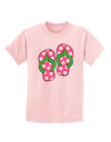 Cute Polka Dot Flip Flops - Pink and Green Childrens T-Shirt-Childrens T-Shirt-TooLoud-PalePink-X-Small-Davson Sales