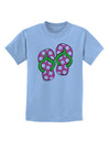 Cute Polka Dot Flip Flops - Pink and Green Childrens T-Shirt-Childrens T-Shirt-TooLoud-Light-Blue-X-Small-Davson Sales