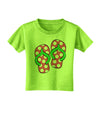 Cute Polka Dot Flip Flops - Pink and Green Toddler T-Shirt-Toddler T-Shirt-TooLoud-Lime-Green-2T-Davson Sales