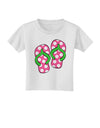 Cute Polka Dot Flip Flops - Pink and Green Toddler T-Shirt-Toddler T-Shirt-TooLoud-White-2T-Davson Sales