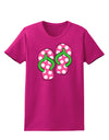 Cute Polka Dot Flip Flops - Pink and Green Womens Dark T-Shirt-TooLoud-Hot-Pink-Small-Davson Sales