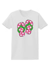 Cute Polka Dot Flip Flops - Pink and Green Womens T-Shirt-Womens T-Shirt-TooLoud-White-X-Small-Davson Sales